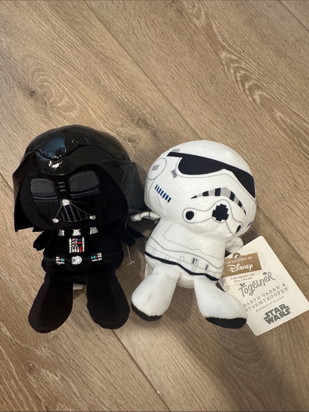 NWT Hallmark Star Wars Plush Set - Black Darth Vader & White Stormtrooper